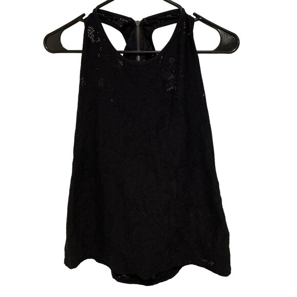 A|X Armani Exchange black stretchy sheer lace top small - Picture 1 of 5